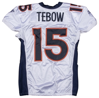 2011 Tim Tebow Game Used Denver Broncos Road Jersey Worn On 12/24/11 at Buffalo (Broncos LOA)